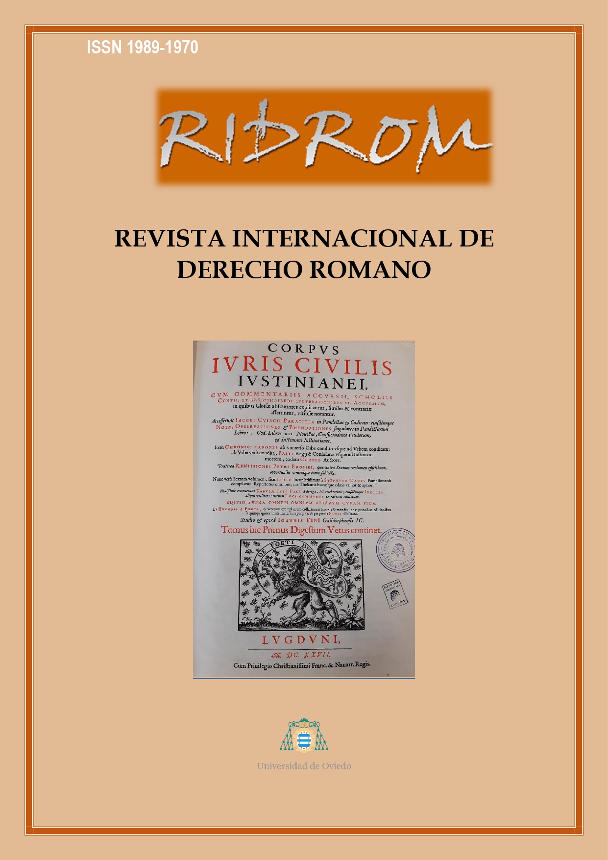 REVISTA INTERNACIONAL DE DERECHO ROMANO